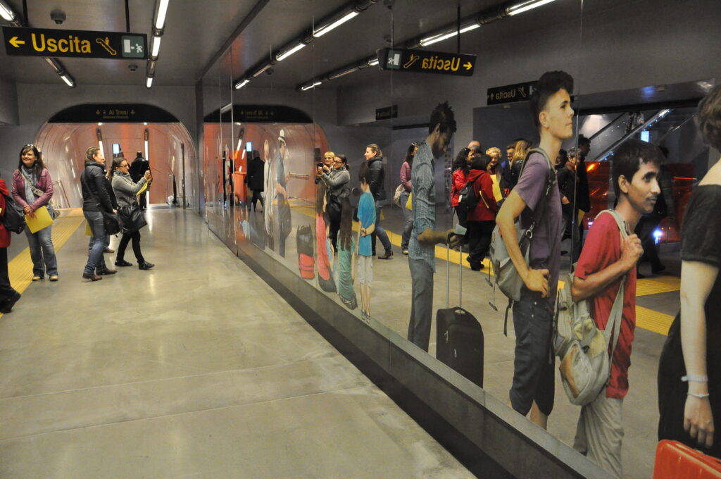 Stazione Garibaldi, Michelangelo Pistoletto, "Quadro specchiante"
